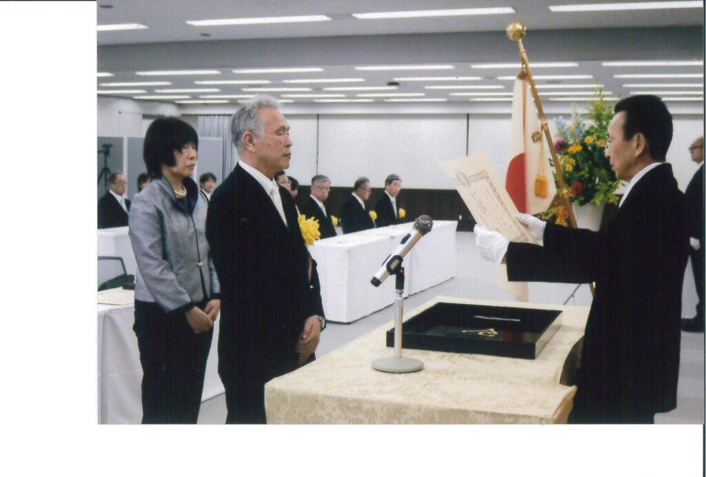 県庁での伝達式
