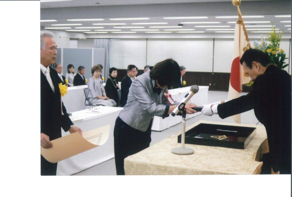 県庁での伝達式